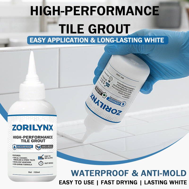 Tile Grout Repair - 150ml Easy Squeeze Tile Grout White,