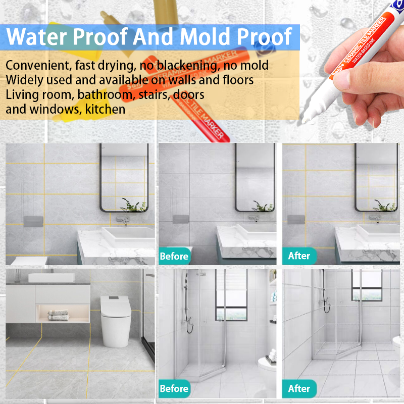 3 Pcs Waterproof White Marker  – обзор и цена Tile Grout Repair
