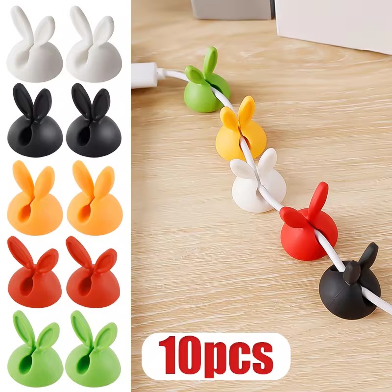 Cute Rabbit Ear Cable Manager  – обзор и цена Cable Staple Clip