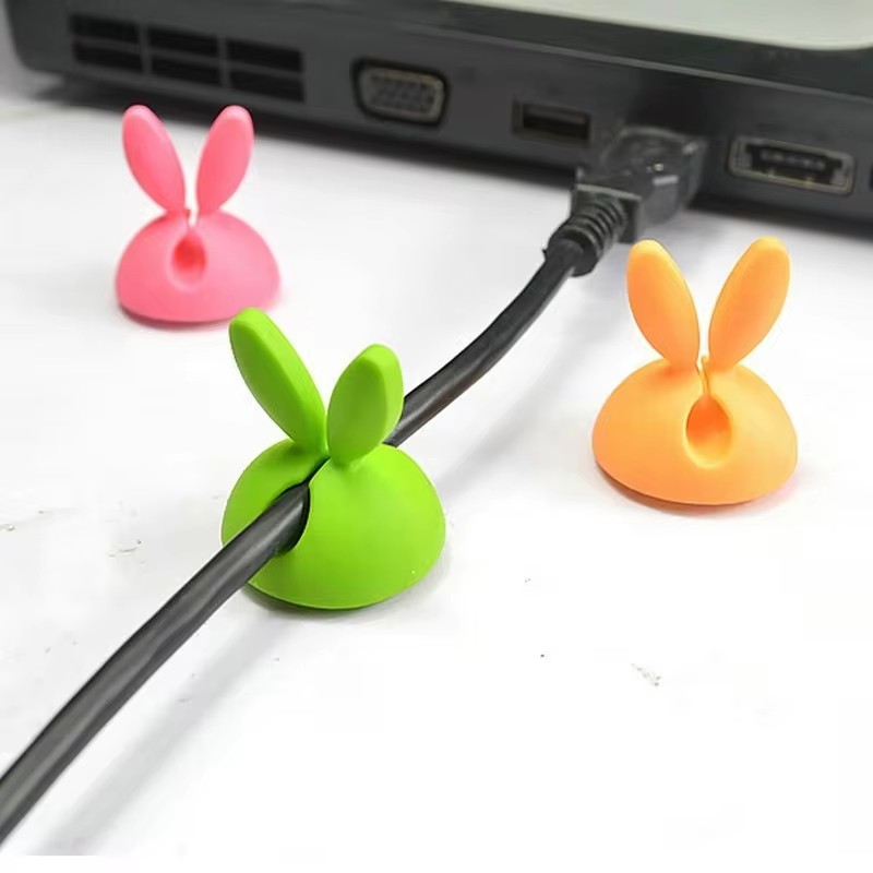 Cute Rabbit Ear Cable Manager  – обзор и цена Cable Staple Clip
