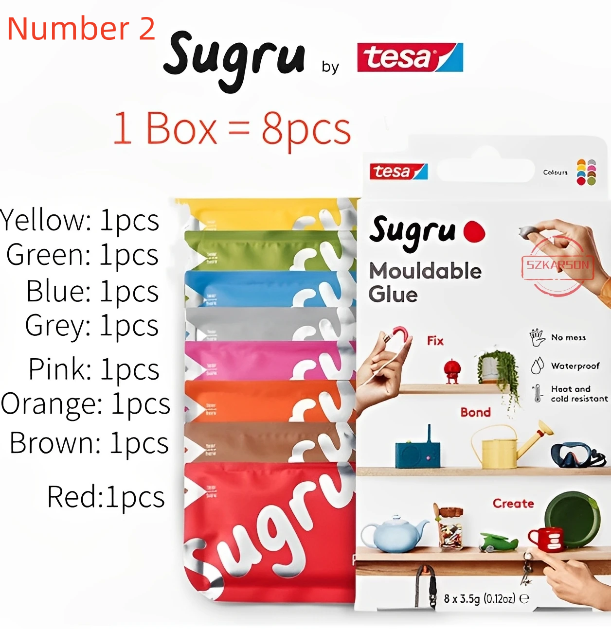 1 Box=8 Pcs Tesa Sugru Mouldab – обзор и цена Home Improvement And Diy