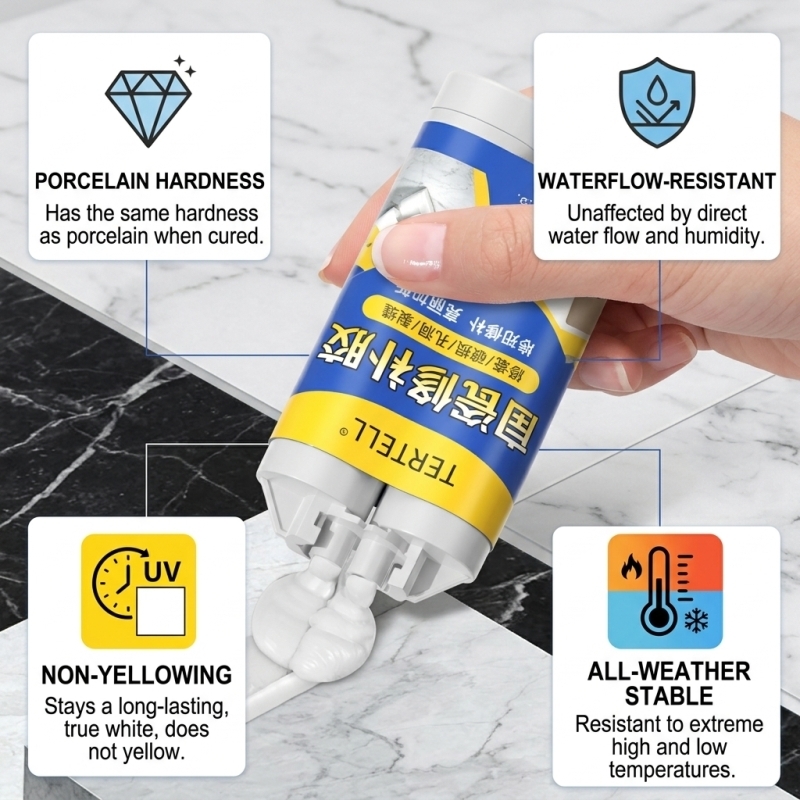 White Ceramic Crack Repair Adh – обзор и цена Tile Grout Repair