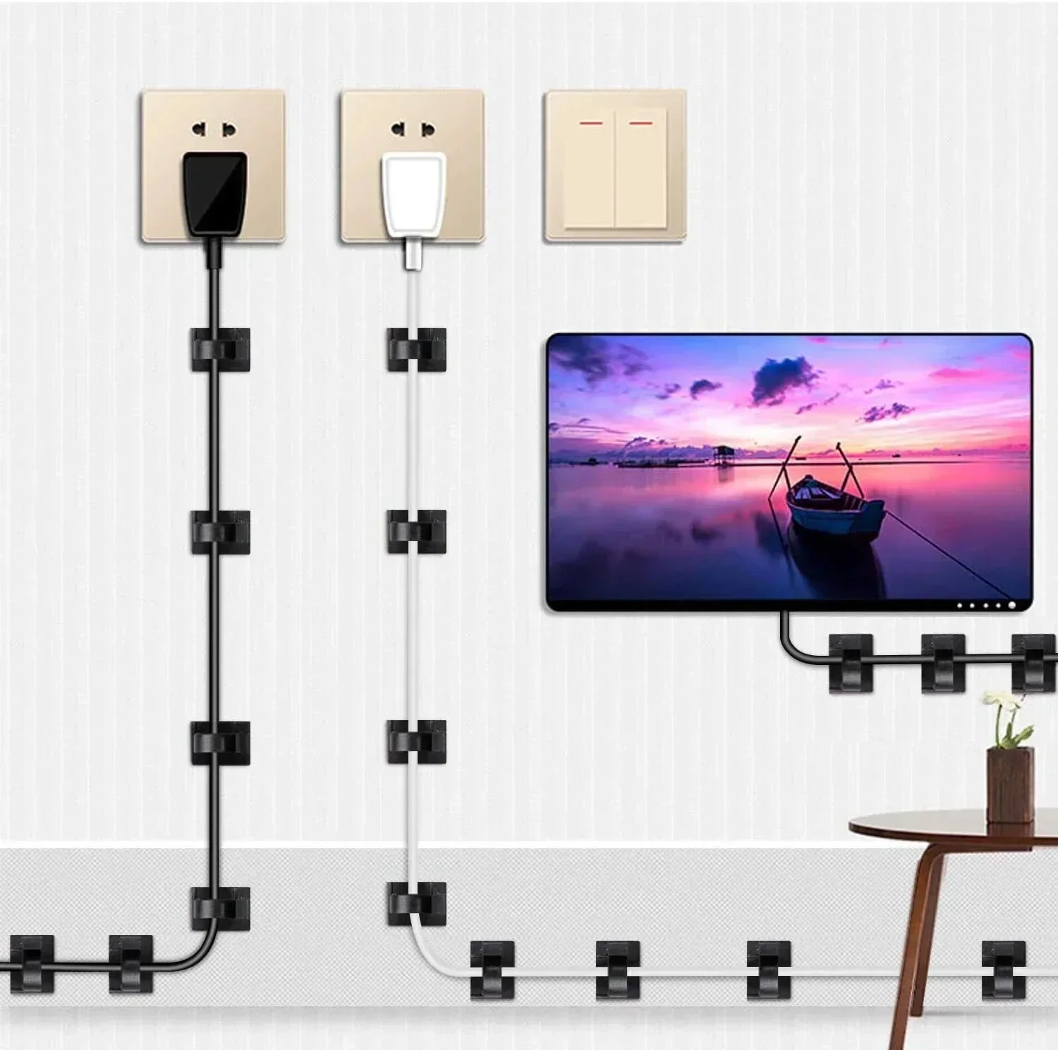 Adhesive USB Cable Organizer C – обзор и цена Cable Staple Clip