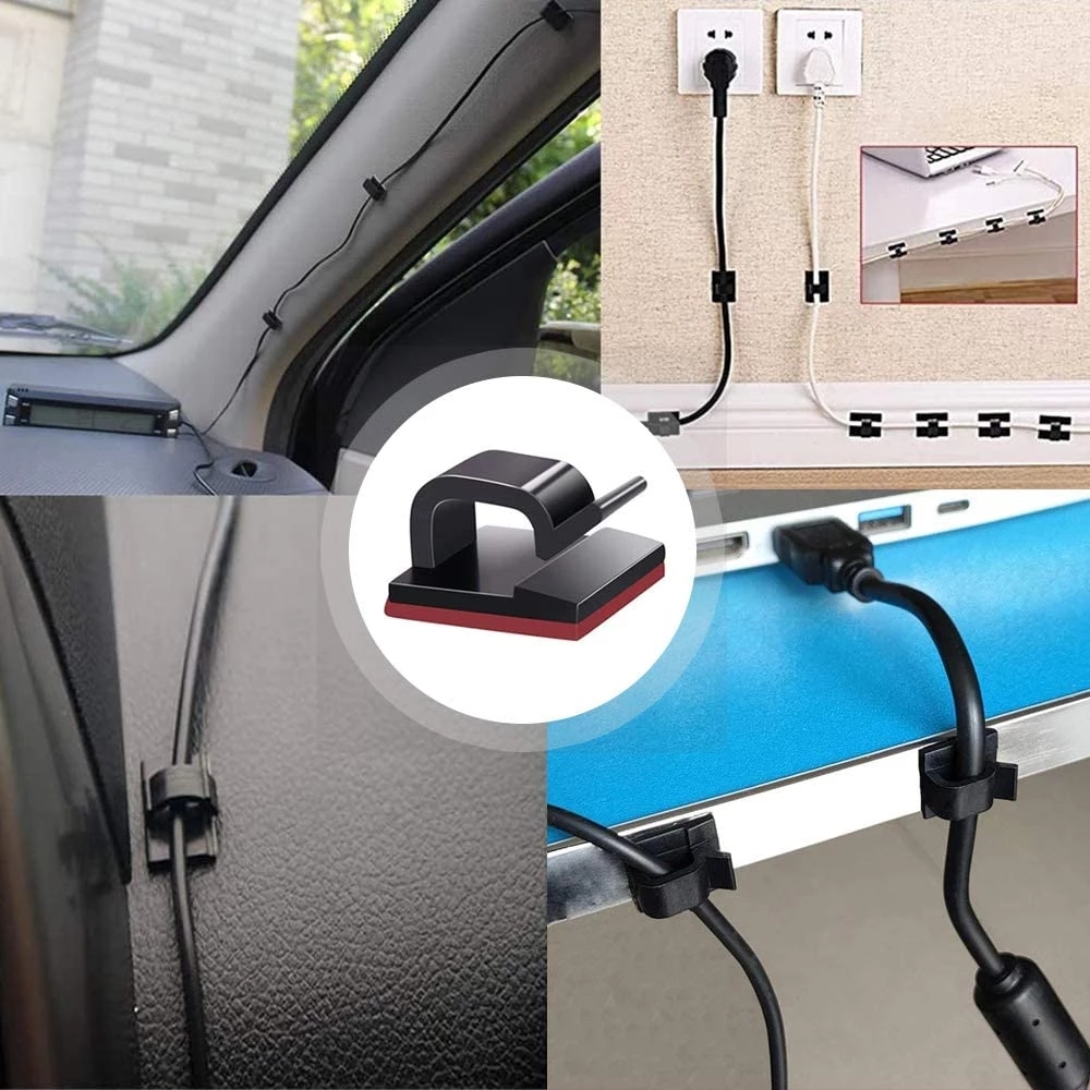 10/20/50PCS Self-adhesive Cabl – обзор и цена Cable Staple Clip